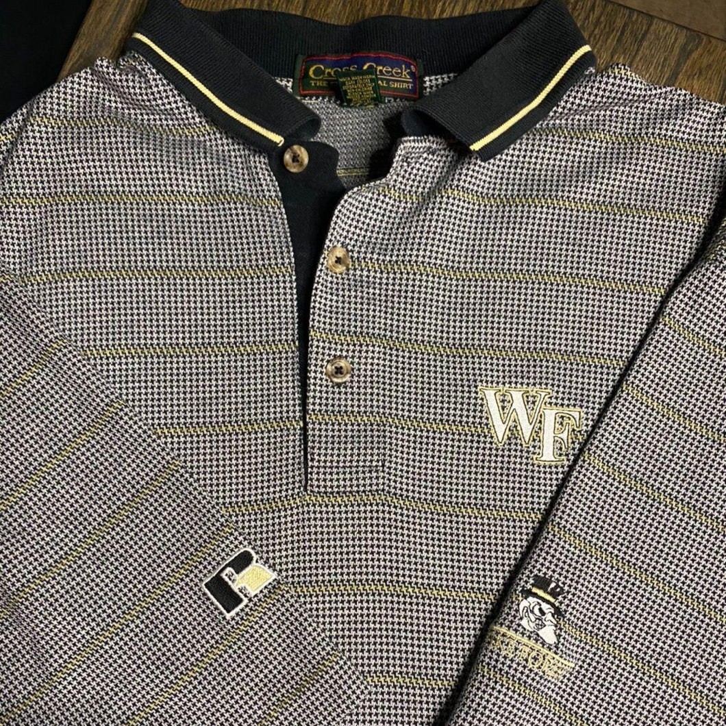 Wake Forest Sublty Striped Polo