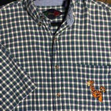 Load image into Gallery viewer, Tigger Checkered Short Sleeve Button Up
