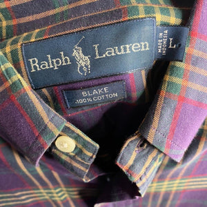 Ralph Lauren Lightweight Purple Plaid Button Up