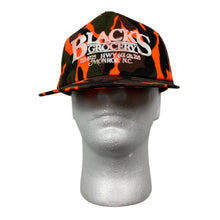 Load image into Gallery viewer, Black&#39;s Grocery Monroe Orange Camo Snap Back
